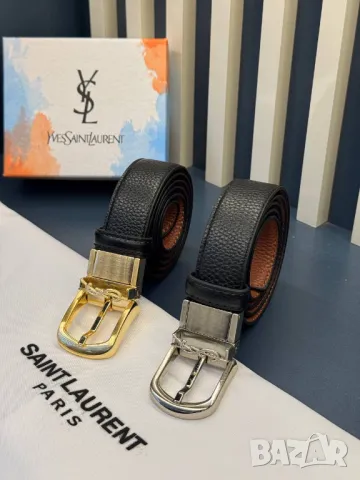 колани от естествена кожа в кутия  3см ysl saint laurent