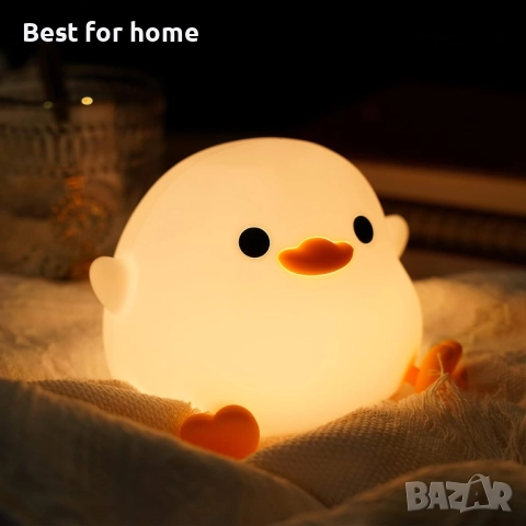 Нощна ,силиконова, димируема лампа Amaredom DoDo Duck,  лампа  пате