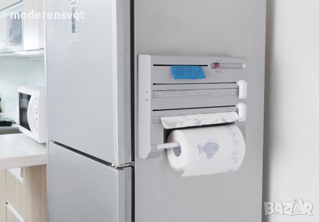 5в1 диспенсър за кухненска хартия, алуминиево и стреч фолио, снимка 5 - Органайзери - 40776789