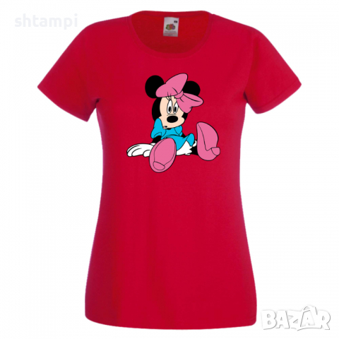 Дамска тениска Minnie Mouse 4 Подарък,Изненада,Рожден ден,, снимка 9 - Тениски - 36530758