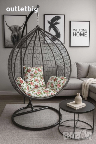 Люлка градинска висяща люлка тип гнездо,яйце–Промоция