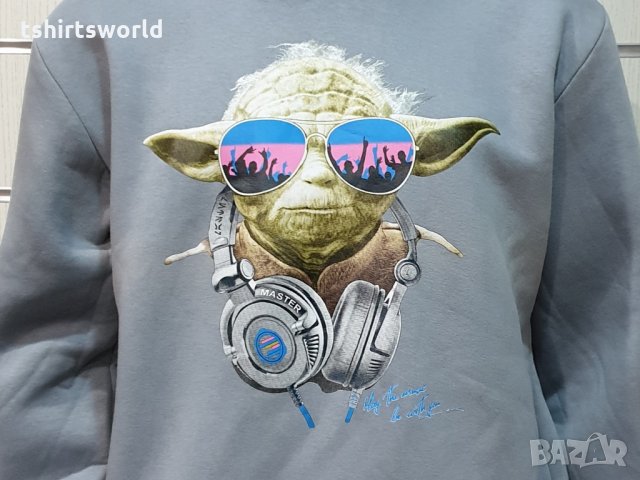 Нов мъжки суичър с трансферен печат Йода, Междузвездни войни, STAR WARS, снимка 2 - Суичъри - 32050357