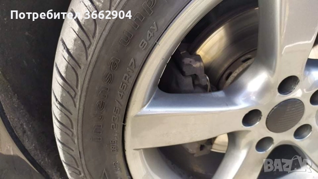летни джанти 17 ки с зимни гуми перфектнаи, снимка 2 - Гуми и джанти - 52950381