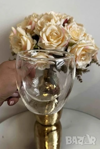 Стъклена чаша за кафе с двойно дъно 200ml