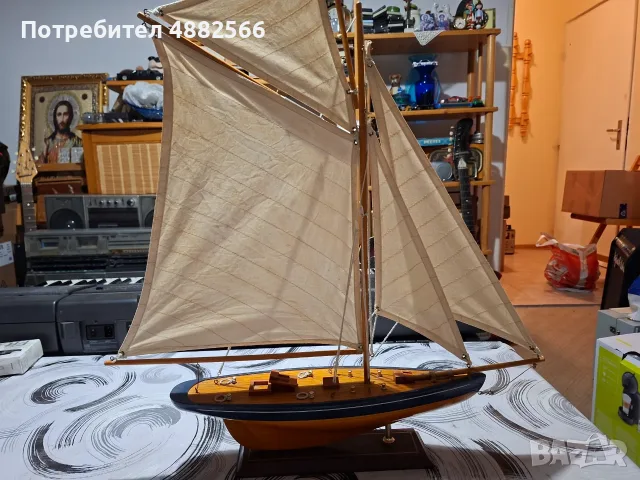 Дървена декоративта яхта, снимка 7 - Декорация за дома - 55795813