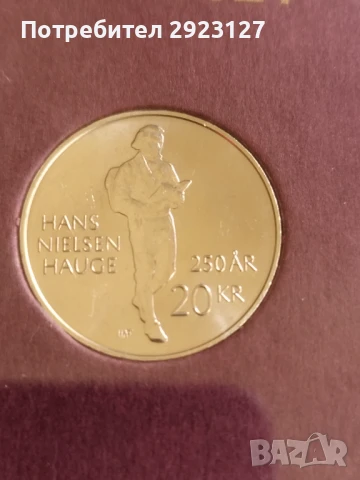 ВЪЗПОМЕНАТЕЛНА МОНЕТА И ПЛАКЕТ - НОРВЕГИЯ /виж описанието/, снимка 3 - Нумизматика и бонистика - 50615812