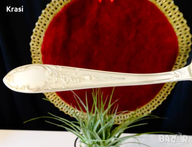 Посребрена шпатула за торта,лопатка,барок, снимка 6 - Прибори за хранене, готвене и сервиране - 47773467