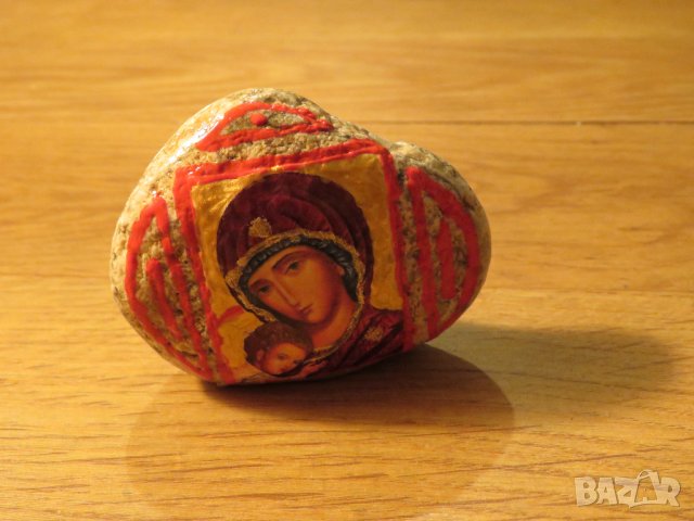 Стара  малка икона Богородица с младенеца - за зачатие и раждане на дете Дева Мария, снимка 5 - Икони - 38843483