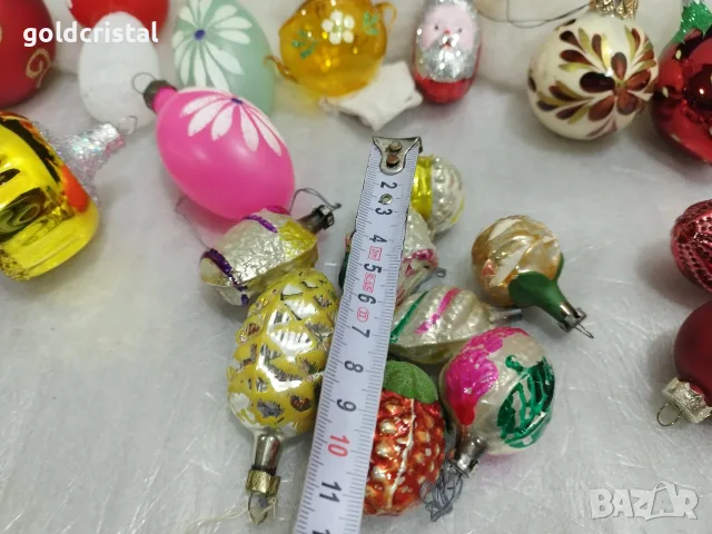 стъклени  играчки  връх за елха, снимка 12 - Антикварни и старинни предмети - 36241106
