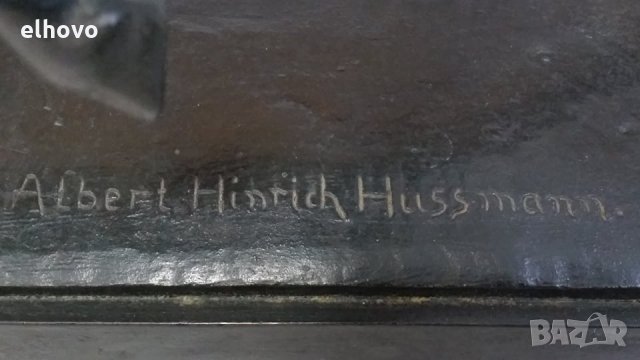 Бронзова фигура на кон Albert Hinrich Hussmann, снимка 3 - Антикварни и старинни предмети - 30022783