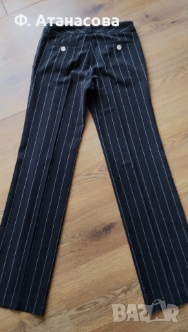 Дизайнерски елегантен панталон Стела Белчева, р-р XS, снимка 8 - Панталони - 51852416