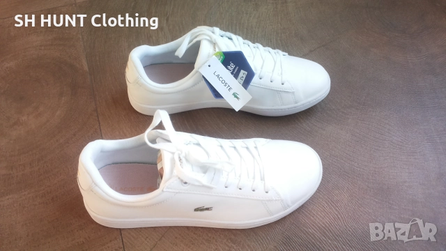 LACOSTE White Leather Shoes Размер EUR 39 / UK 5,5 обувки естествена кожа 327-14-S, снимка 2 - Маратонки - 52639312