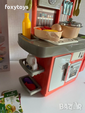 Малка кухня с мивка с течаща вода - 46 см. - розова или синя, снимка 3 - Образователни игри - 51699993