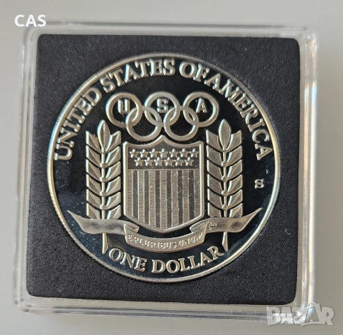 1 Долар 1992 САЩ - сребро , снимка 2 - Нумизматика и бонистика - 54347462