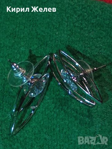 ПОСРЕБРЕНИ или СРЕБЪРНИ ЕЛЕГАНТНИ ФЕШЪН ОБЕЦИ с ГОЛЕМИ ФАСЕТ ПЛАНИНСКИ КРИСТАЛИ 19459, снимка 3 - Обеци - 31575262