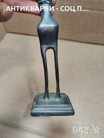 Стара Африканска Бронзова Статуетка. / НОМЕР 652., снимка 14 - Антикварни и старинни предмети - 53327400