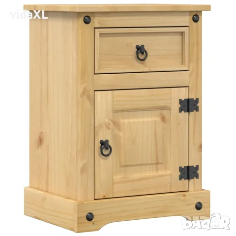 vidaXL Нощно шкафче Corona, 45x35x64 см, бор масив