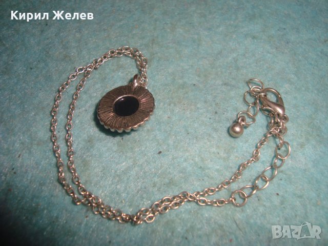 СРЕБРИСТ АРТ МЕДАЛЬОН с ЦВЕТНО СТЪКЛО 67021, снимка 3 - Колиета, медальони, синджири - 35321321