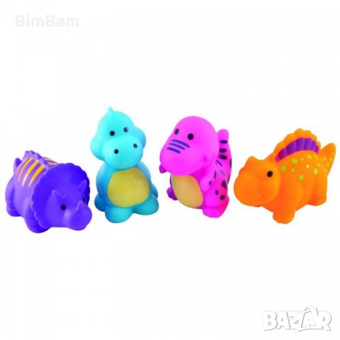 Бебешки гумени играчки за баня - Динозаври / CANPOL babies, снимка 1 - За банята - 37825582