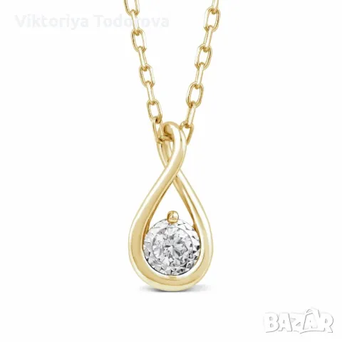 Ново колие с диамант-0,20к-Топ оферта