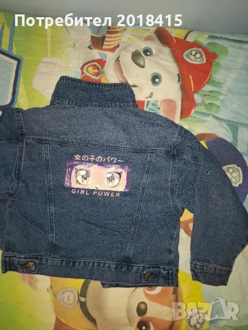 Детско, дънково яке за момиче,  размер 140 , снимка 2 - Детски якета и елеци - 50344523