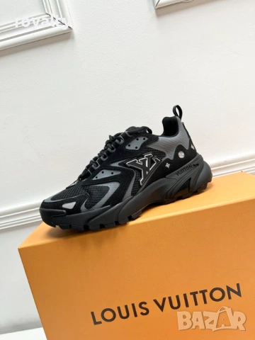 Louis Vuitton Черни Мъжки Маратонки 40-46 Номер с Кутия , снимка 4 - Маратонки - 53065748