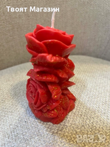 Подарък за 8-ми март: Кутия със соева свещ Рози и магнит "Ръчна изработка", снимка 18 - Подаръци за жени - 53121670