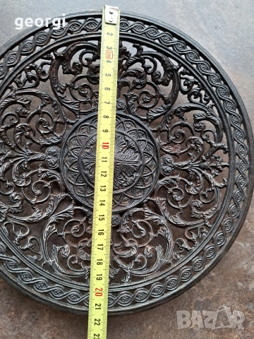 Руска ажурна декоративна чиния Касли, снимка 4 - Антикварни и старинни предмети - 53098783