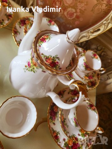 Сервиз за чай/кафе Royal Albert Old County Rose , снимка 6 - Сервизи - 40595857