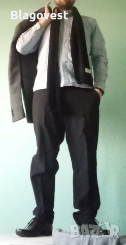 Риза, панталон, сако, обувки и шал, снимка 3 - Костюми - 54100788