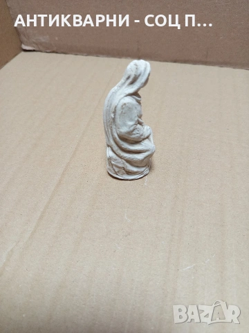 Стара Малка Репродукция Гипсова Фигурка На Дева Мария. , снимка 6 - Антикварни и старинни предмети - 53067358