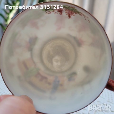 Старинен сервиз за кафе Amari Гейша литофания Япония 30-те, снимка 2 - Други ценни предмети - 44926842