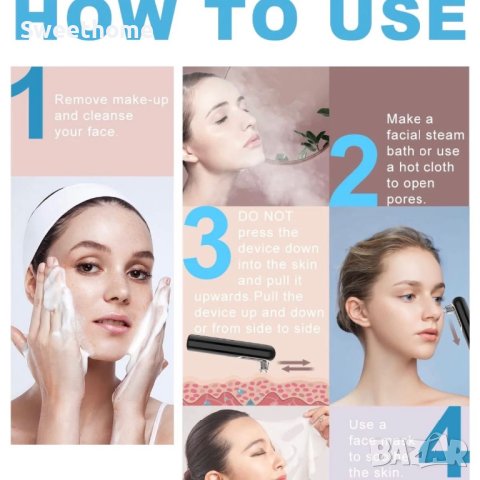 Уред за почистване на лице с вакуум, снимка 2 - Козметични уреди - 40520542