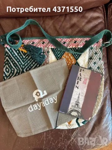 Голяма платняна чанта с една дръжка, снимка 3 - Чанти - 48862034