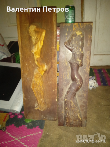 Две стари дървени пана, снимка 1 - Декорация за дома - 44724510