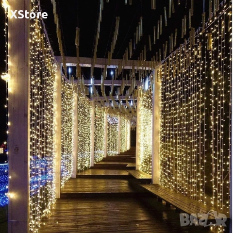 Коледна завеса от лампички , снимка 8 - Други - 51916473