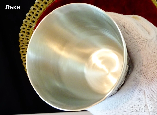 Чаша от калай,халба 300 мл.,Немски пощи през 1820 г. , снимка 2 - Антикварни и старинни предмети - 51584809