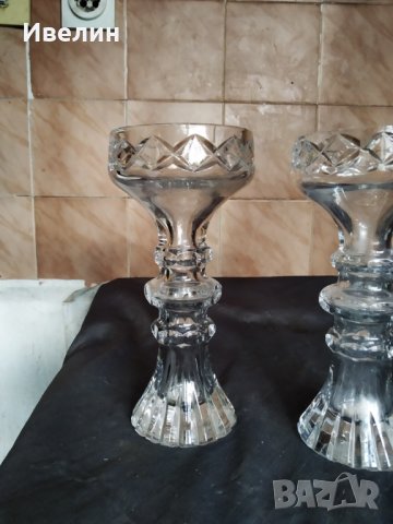 две чаши,бокали от кристал, снимка 2 - Антикварни и старинни предмети - 29579369
