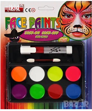8 цвята водни бои боички и пастел нетоксични сенки за рисуване на лице Парти Аниматор рожден ден