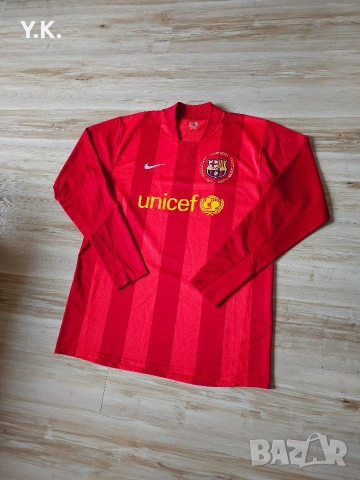Оригинална мъжка тениска с дълъг ръкав Nike Dri-Fit x F.C. Barcelona / Season 07-08 (GK 3), снимка 2 - Тениски - 54149742