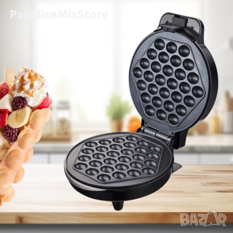 Гофретник за Bubble Waffle Rosberg R51442H 1000W, Черен, 2 ГОДИНИ ГАРАНЦИЯ, снимка 2 - Гофретници - 44228879