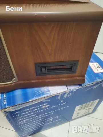 Продавам нов грамофон/радио/касетофон /USB с вградени говорители. , снимка 3 - Грамофони - 55941855