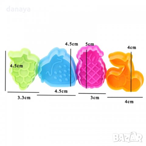 1684 Форми за сладки плодове резци с бутало, снимка 5 - Форми - 30062464