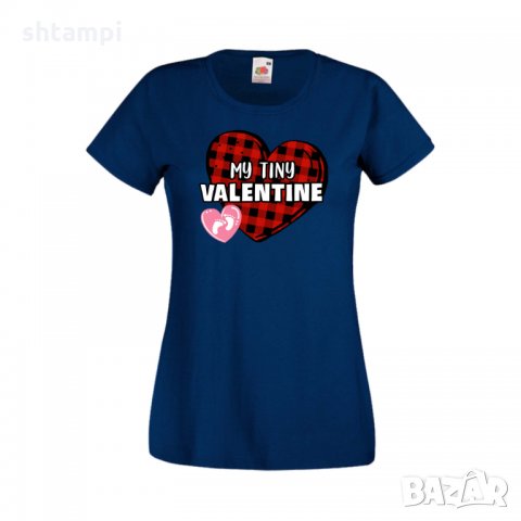 Дамска тениска Свети Валентин My Tiny Valentine, снимка 4 - Тениски - 35647403
