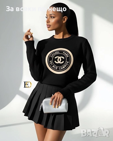 Chanel Дамски Пуловер - 2 Цвята Код SK374, снимка 3 - Блузи с дълъг ръкав и пуловери - 52854076