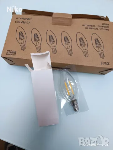 Нови LED крушки Е14 (тип свещ),6 бр.-САМО за 5€, снимка 3 - Крушки - 56232968