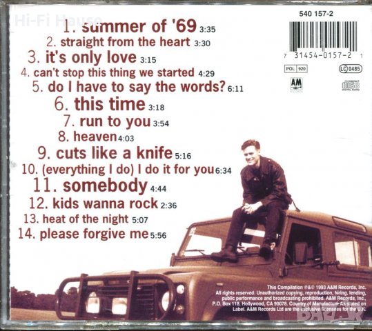 Bryan Adams-so far so Good, снимка 2 - CD дискове - 37447724