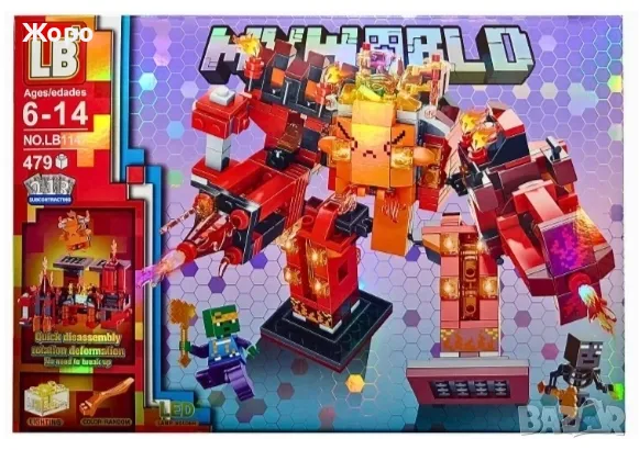 LED СВЕТЕЩ КОНСТРУКТОР ТРАНСФОРМЪР ОТ СЕРИЯ MAINCRAFT MYWORLD LB-1147