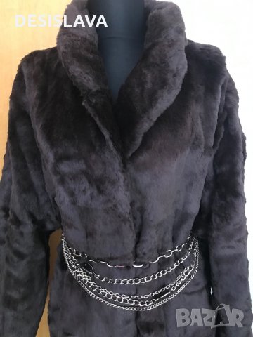 Дамско палто естествен косъм L , снимка 2 - Палта, манта - 30951900