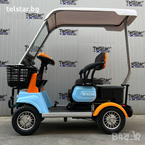 Електрическа четириколка Luxor 1500W 23Ah триместна с покрив Нов модел 2025, снимка 4 - Мотоциклети и мототехника - 52414877